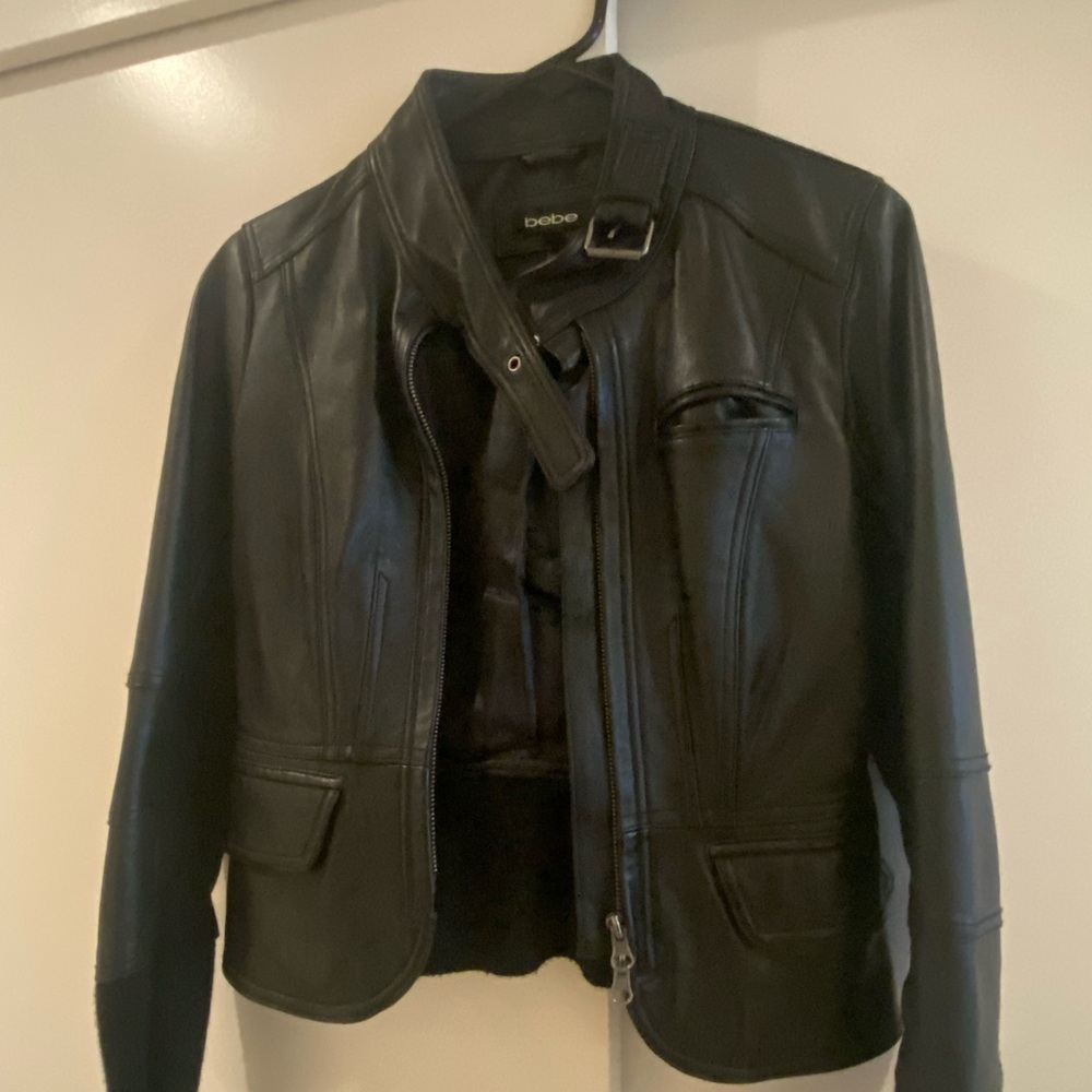 Classic gorgeous bebe lamb leather jacket - Picture 4 of 8